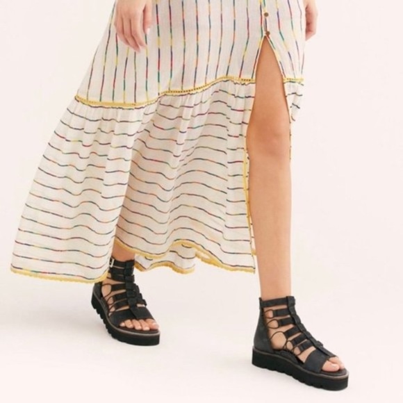 Free People Shoes - Free People Sunrise Black Leather Platform Sandal